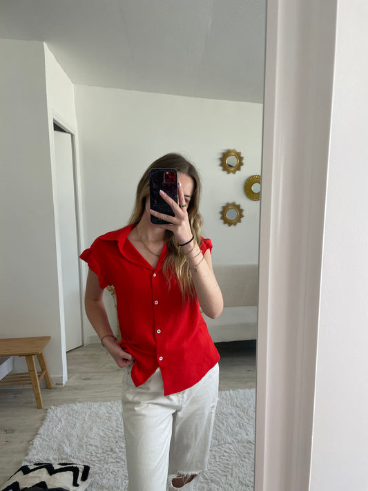 Chemise rouge taille XS/S